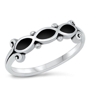 Sterling Silver Black Onyx Ring