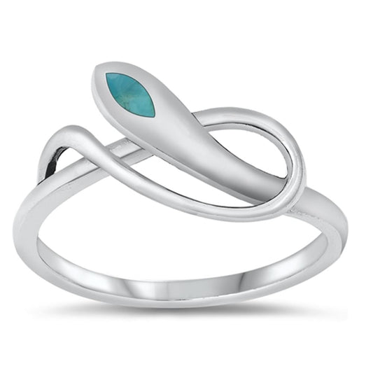 Sterling Silver Turquoise Snake Ring