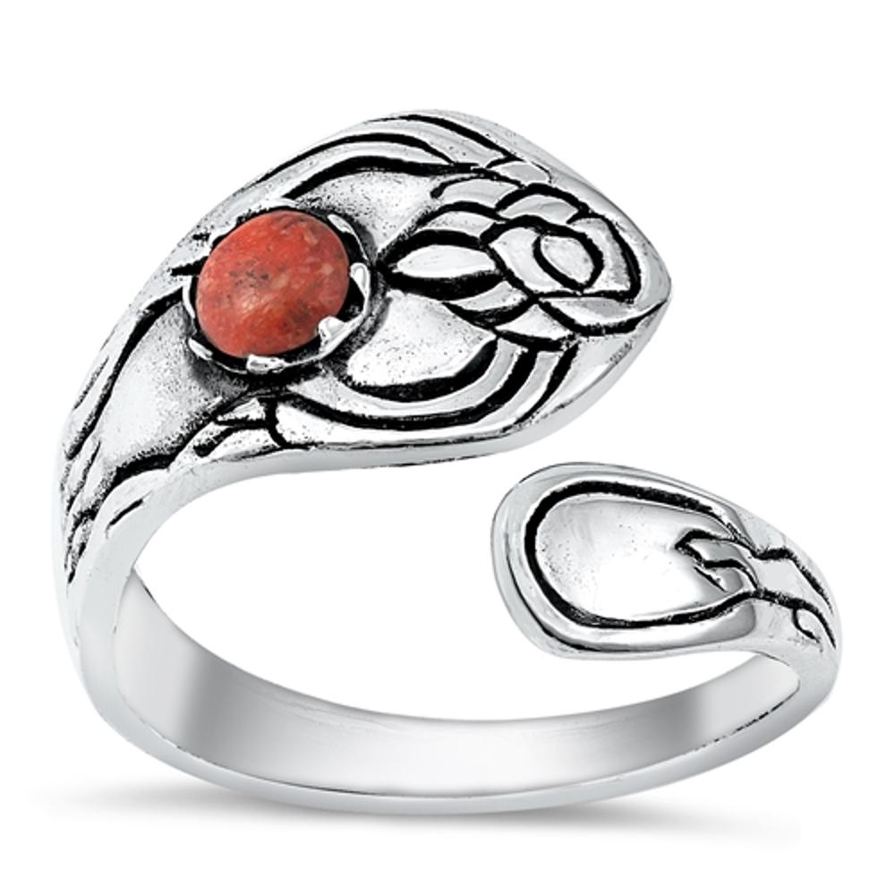 Sterling Silver Red Agate Ring