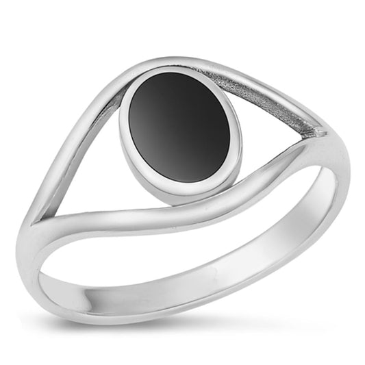 Sterling Silver Black Onyx Fashion Ring