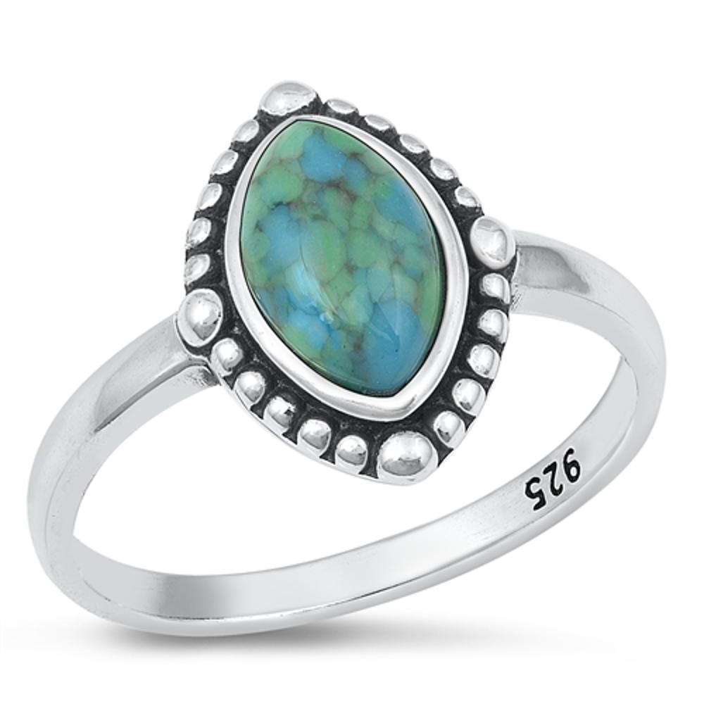 Sterling Silver Marquise Turquoise Ring