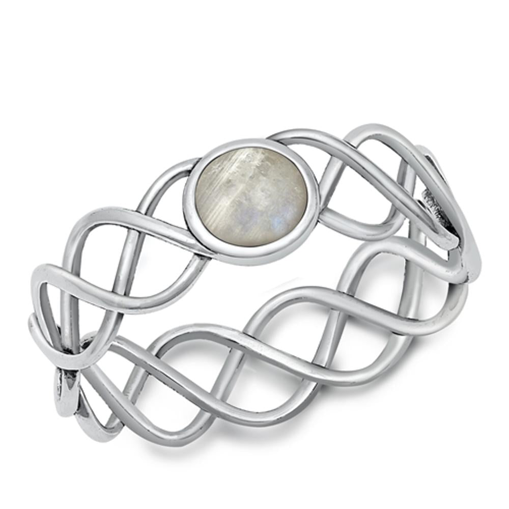 Sterling Silver Moonstone Thumb Ring