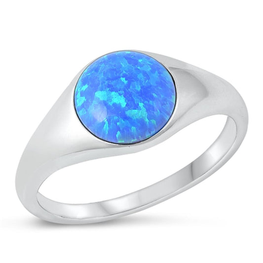 Sterling Silver Blue Lab Opal Ring