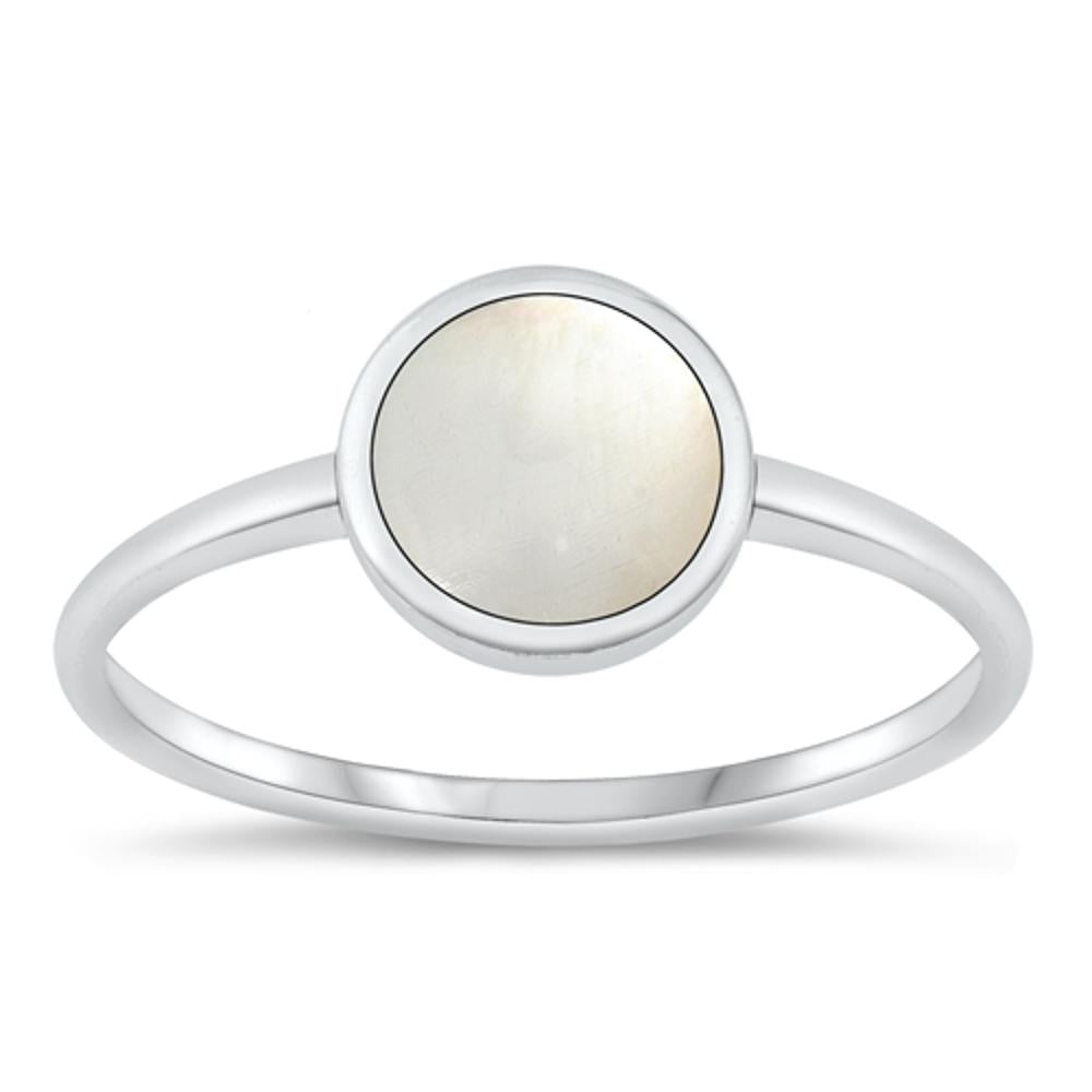 Sterling Silver Mother of Pearl Ring