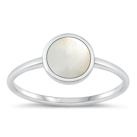 Sterling Silver Mother of Pearl Ring