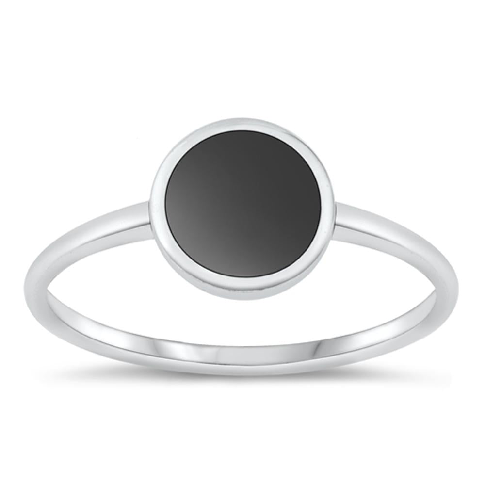 Sterling Silver Black Agate Ring