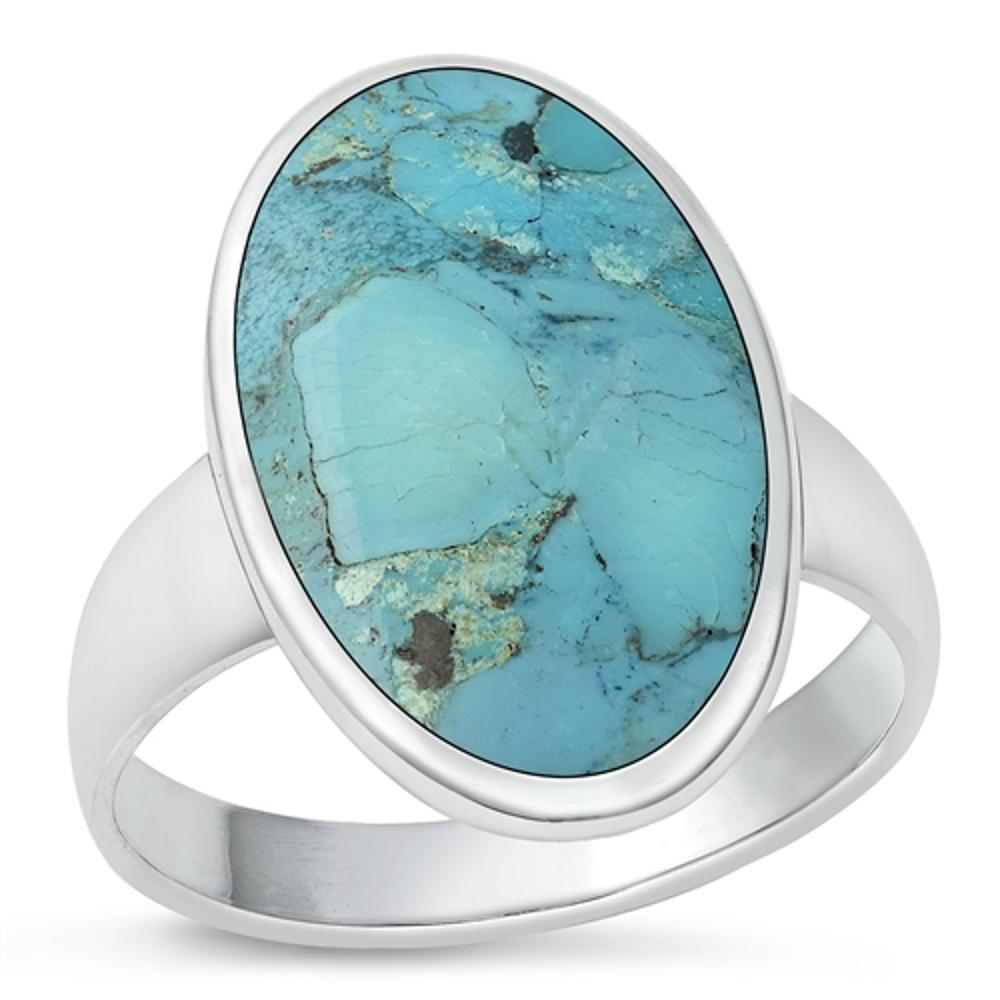 Sterling Silver Turquoise Chunk Ring