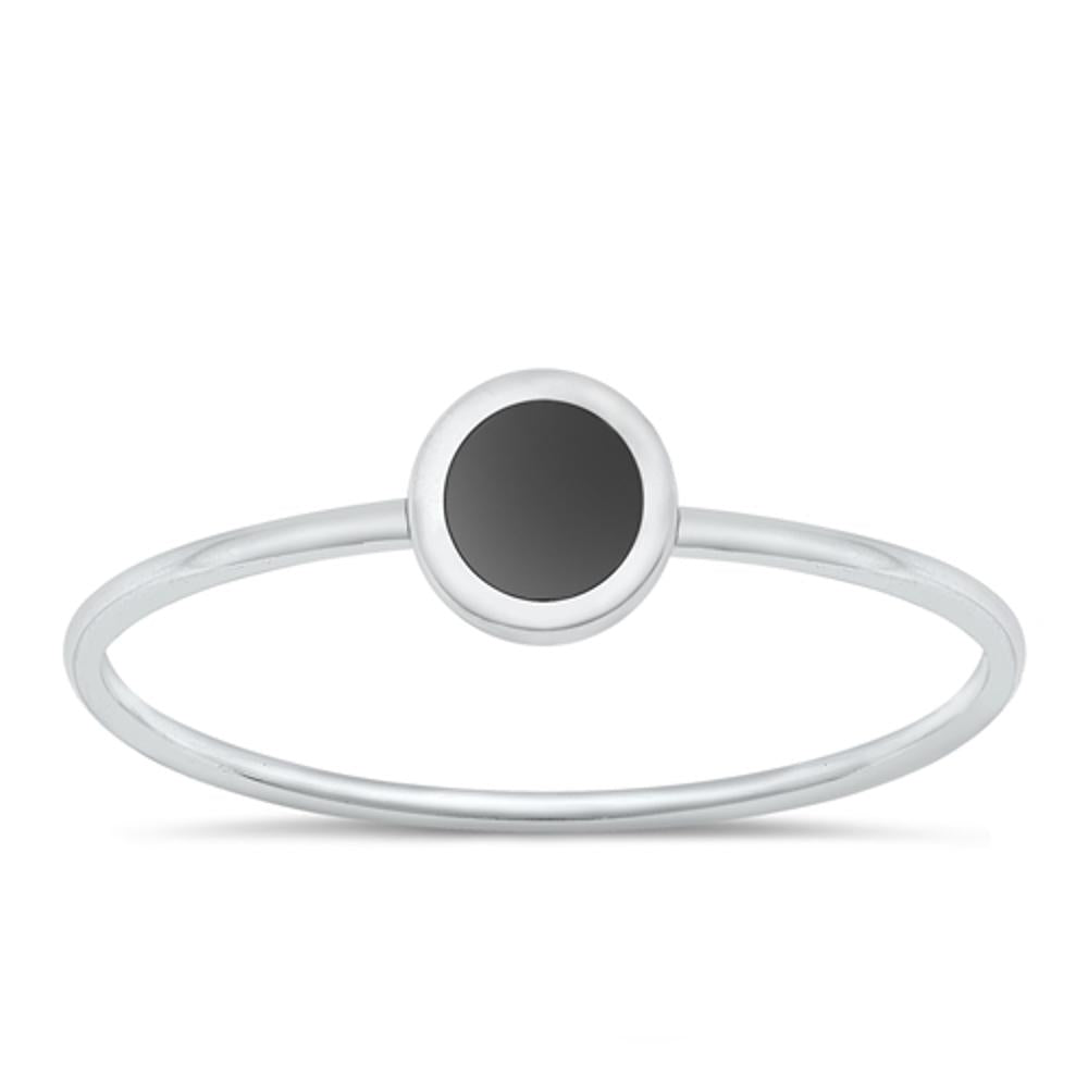 Sterling Silver Black Agate Ring