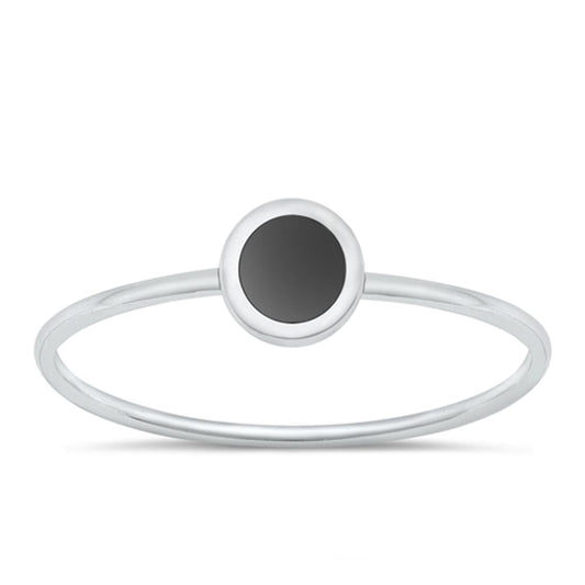 Sterling Silver Black Agate Ring