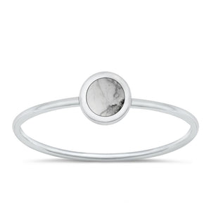 Sterling Silver White Buffalo Turquoise Ring