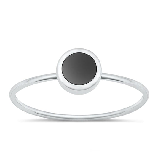 Sterling Silver Black Agate Ring