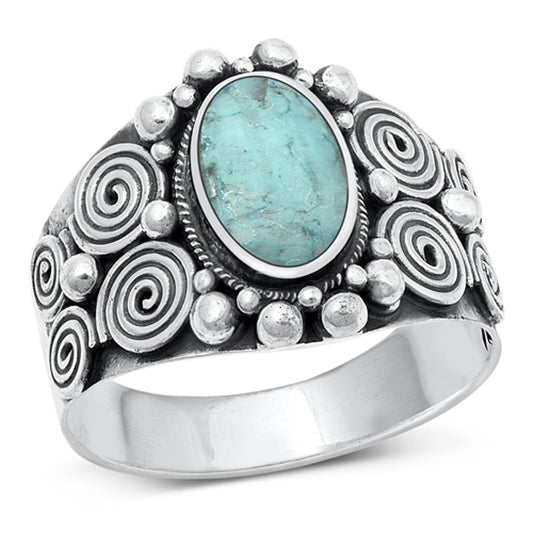 Sterling Silver Bali Turquoise Ring