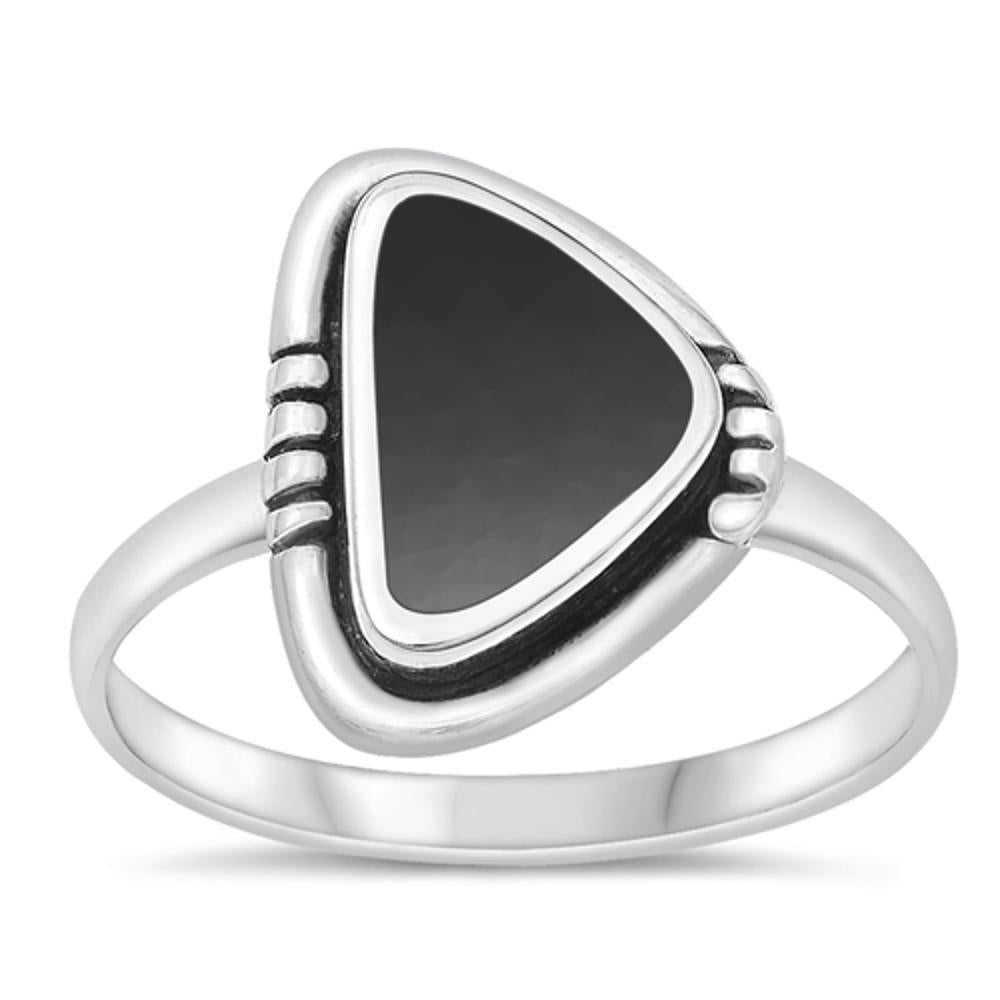 Sterling Silver Black Agate Ring