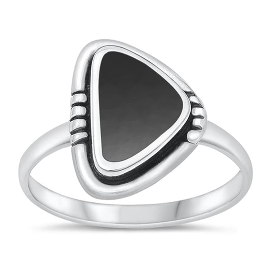 Sterling Silver Black Agate Ring