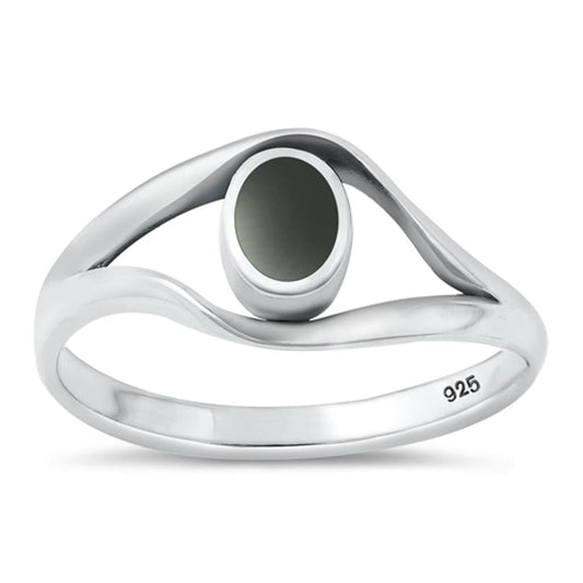 Sterling Silver Black Agate Ring