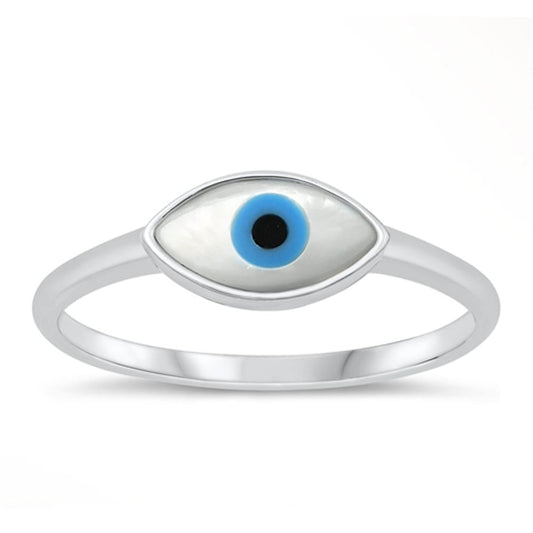 Sterling Silver Evil Eye Ring