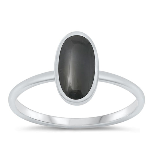 Sterling Silver Black Agate Ring