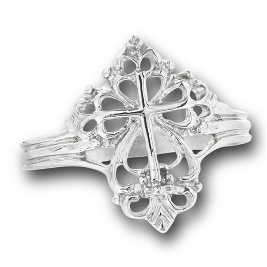 Stainless Steel Cross Ring