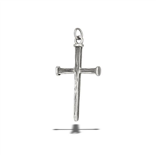 Stainless Steel Triple Nail Cross Pendant