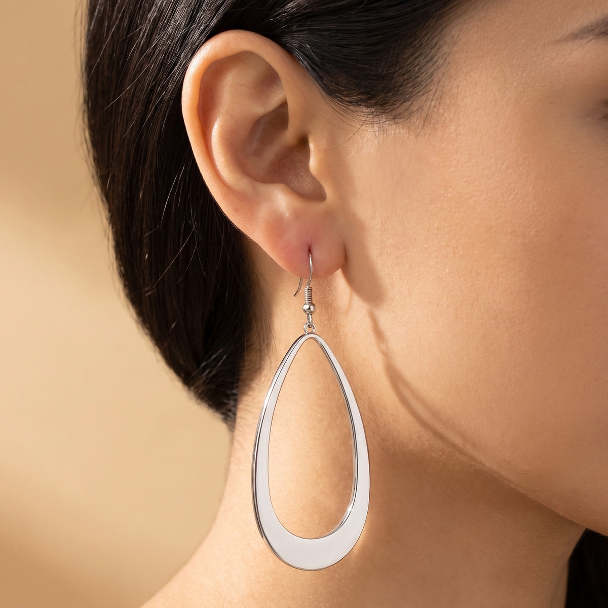 Teardrop Dangle Earrings worn