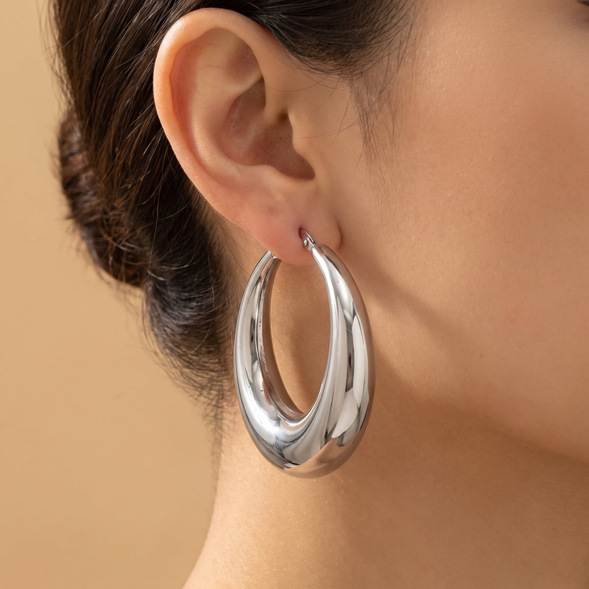 Wide Hoop Earrings worn