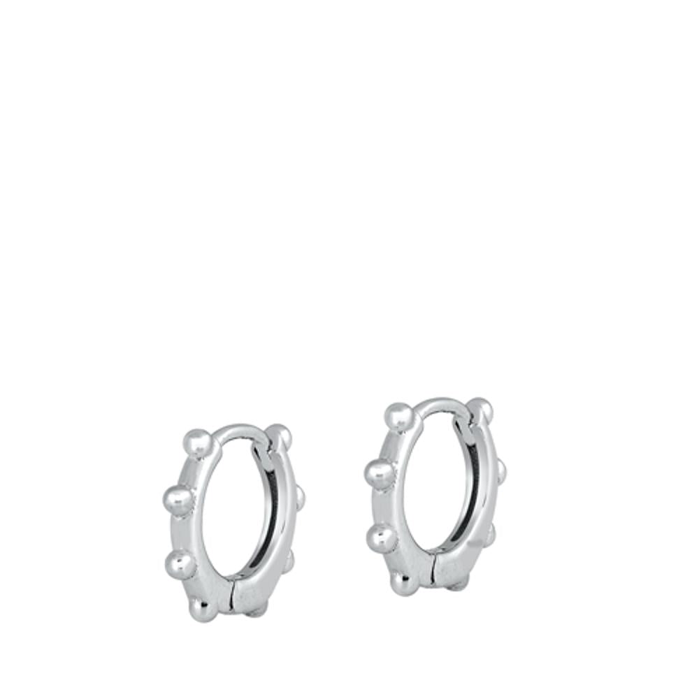 Bali High Polished Hoop Earrings (EC411358) – Sterling Silver