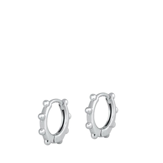 Bali High Polished Hoop Earrings (EC411358) – Sterling Silver