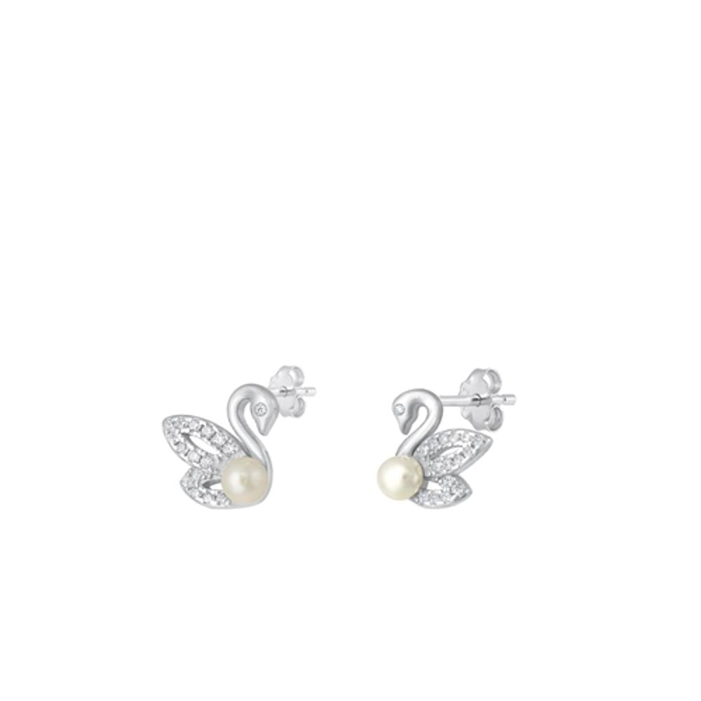 Mother of Pearl Stud Earrings – Sterling Silver