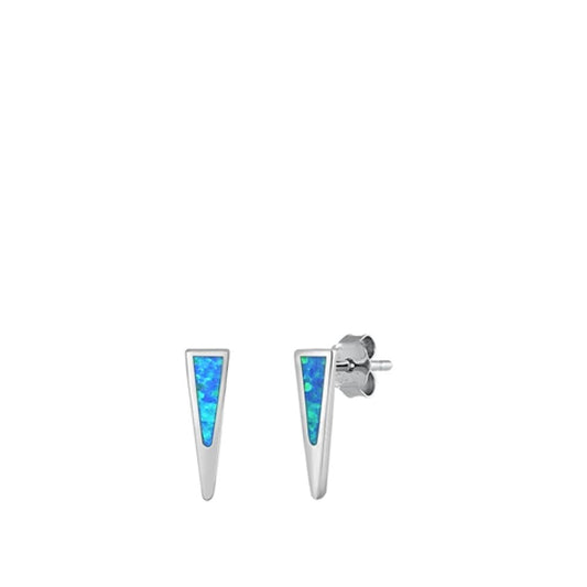Icicle Christmas Winter Blue Lab Opal Earrings – Sterling Silver