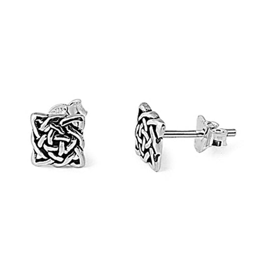 Celtic Knot Stud Earrings (EP441036) – Sterling Silver