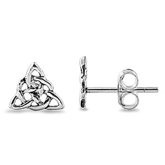 Celtic Knot Stud Earrings (EP441053) – Sterling Silver