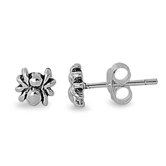 Spider Stud Earrings – Sterling Silver