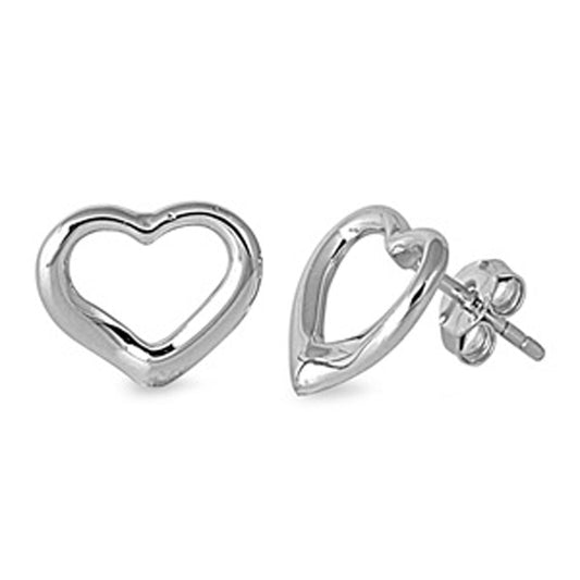 Heart Stud Earrings (EP441151) – Sterling Silver
