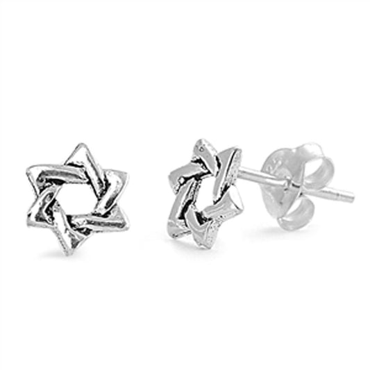 Star of David Stud Earrings – Sterling Silver
