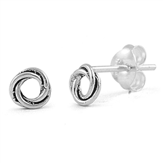 Knot Stud Earrings – Sterling Silver