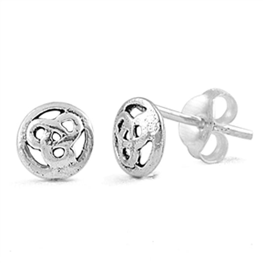 Celtic Knot Stud Earrings (EP441265) – Sterling Silver