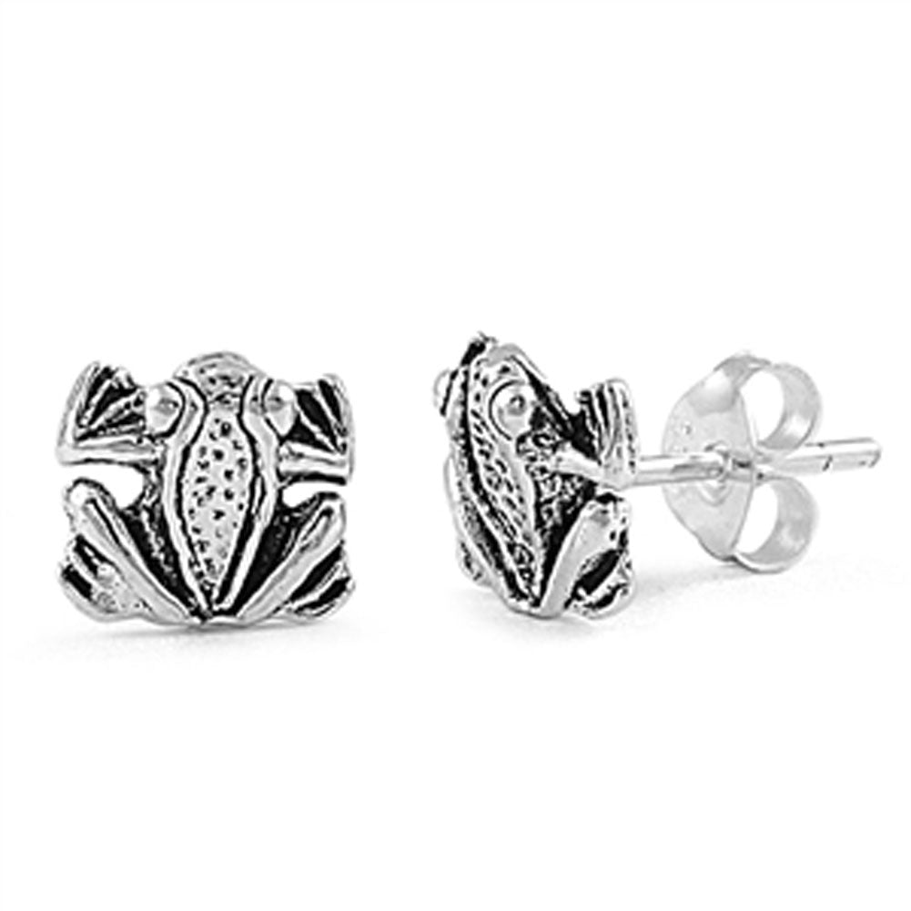 Frog Stud Earrings (EP441269) – Sterling Silver