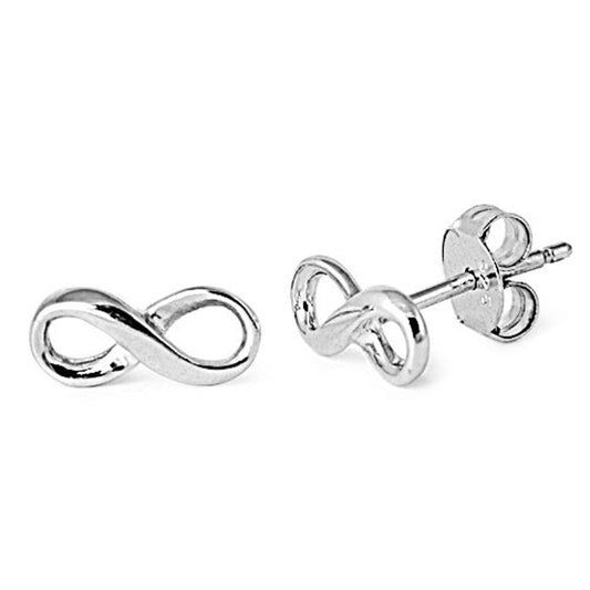 Eternity Infinity Twist Loop Knot Forever Earrings – Sterling Silver