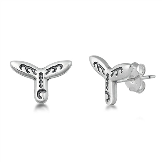 Whale Tail Tribal Ocean Wave Earrings – Sterling Silver