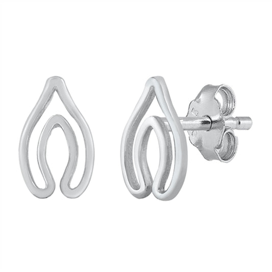 Wishbone Good Luck Superstition High Polished Earrings – Sterling Silver