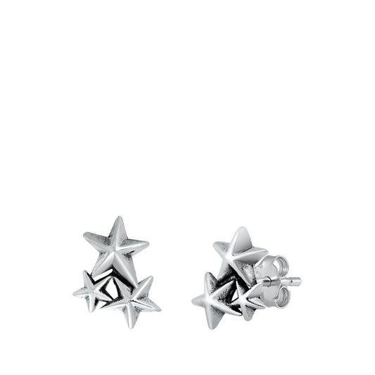 Star Night Sky Dream Earrings – Sterling Silver