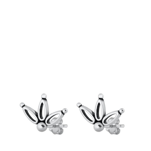Bali Flower Earrings – Sterling Silver