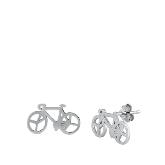 Mini Bicycle Dainty Bike Stud Earrings – Sterling Silver