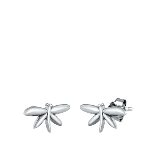 Dragonfly Oxidized Fantasy Animal Stud Earrings – Sterling Silver