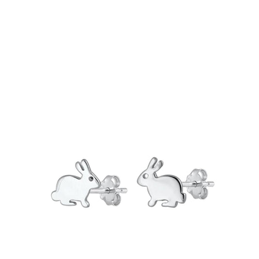 Classic Bunny Rabbit Hare Cottontail Earrings – Sterling Silver