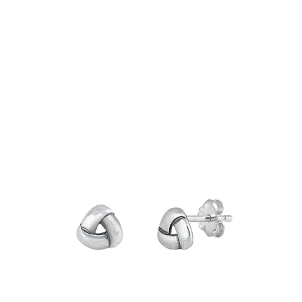 Celtic Triquetra High Polished Earrings – Sterling Silver