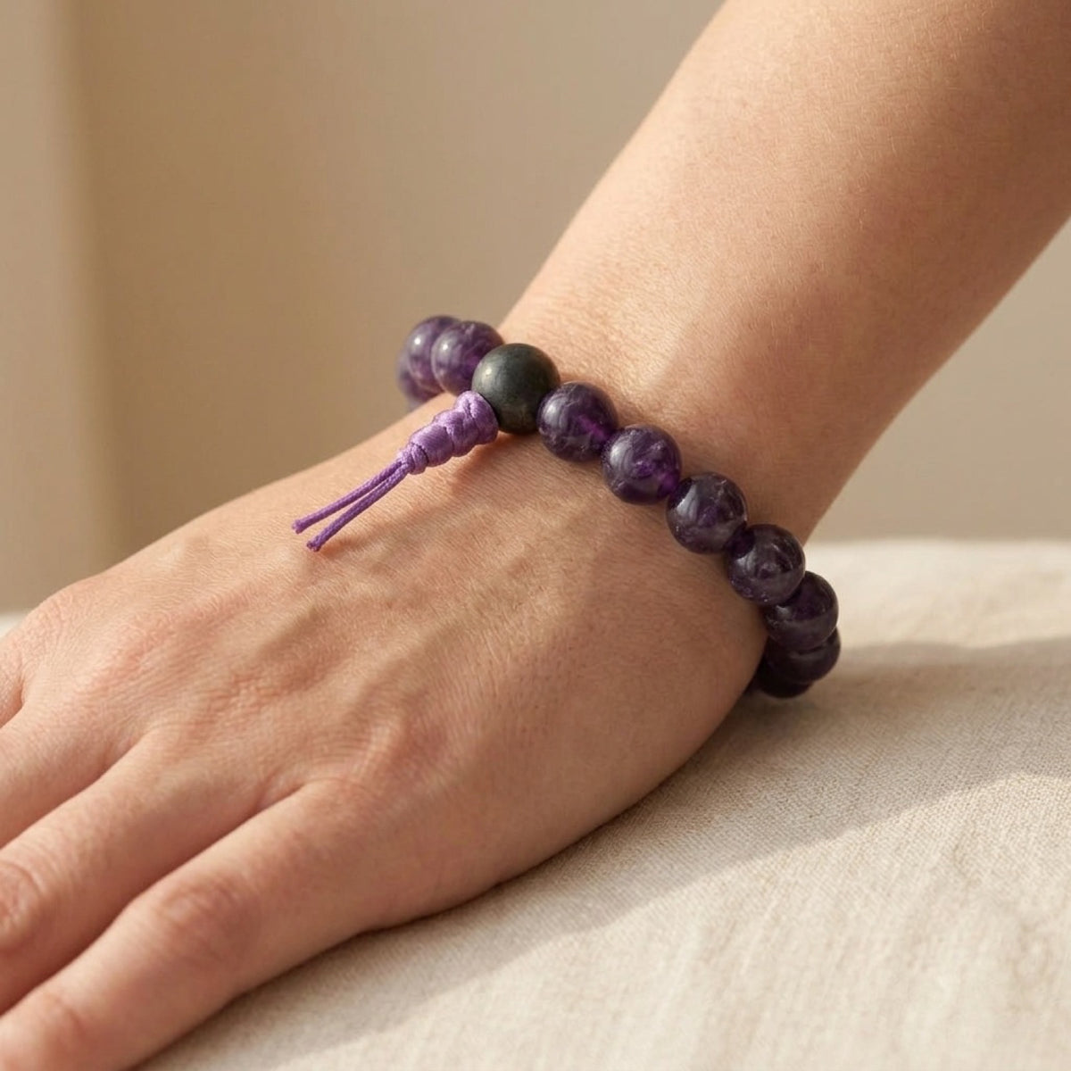 Amethyst Power Stretch Bracelet worn