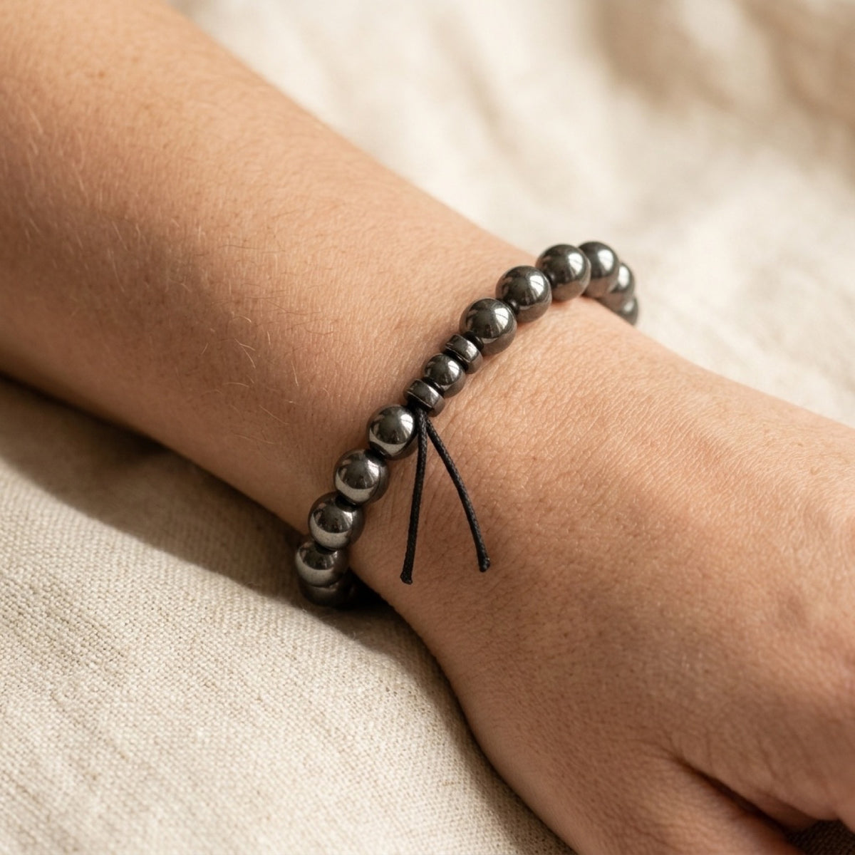 Hematite Power Stretch Bracelet worn