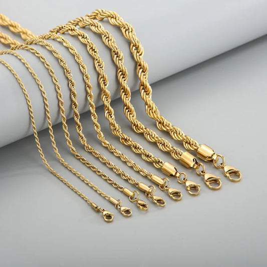 Rope Chain Necklace – Stainless Steel