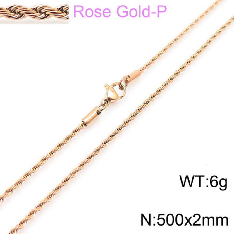 Rope Chain Bracelet – Stainless Steel – Rose Gold PVD Coating